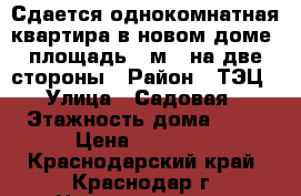 Сдается однокомнатная квартира в новом доме, площадь 43м2, на две стороны › Район ­ ТЭЦ › Улица ­ Садовая › Этажность дома ­ 16 › Цена ­ 13 000 - Краснодарский край, Краснодар г. Недвижимость » Квартиры аренда   . Краснодарский край,Краснодар г.